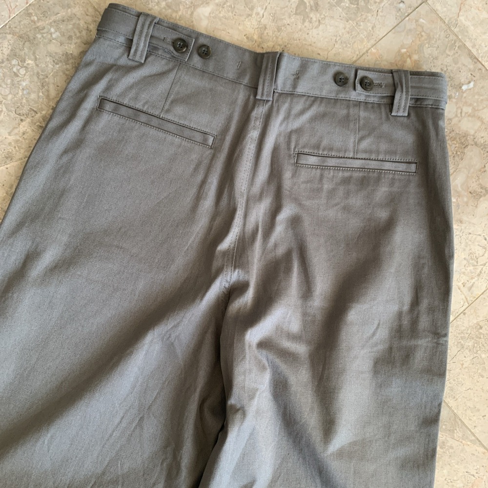 Mens Zara Green Baggy Casual Dress Pants 40 EUR US 31 Adjustable Waist NWT